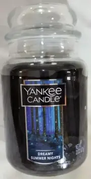 Yankee Candle DREAMY SUMMER NIGHTS Large Jar 22 Oz Black Housewarmer New Label