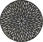 Beaded Design Placemats (Set of 4), Black, 15" (3517.BK15R)