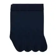 4 PACK - Jefferies Socks Girls Knee High Uniform Socks Small (Shoe Sz 9-1)