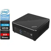 MSI Cubi N ADL Mini PC System, Alder Lake CPU/8GB RAM/512GB NVMe SSD/4K UHD