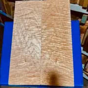 FLAME MapleTop 22”x15”x.3” KD Big Leaf Guitar Bass 5/16 Kiln Dry book Curly