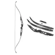 Bow 66" ILF Recurve Bow 20-40lbs Takedown 23'' Aluminum Riser Limbs Archery
