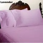 Lilac Striped Queen 4 Piece Bed Sheet Set 1000 Thread Count 100% Egyptian Cotton