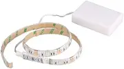 GRARRO RGB Flexible LED Light Strip Waterproof IP65 15leds DC5V with Controller Battery-Powered, LED Tape, Light Strips for TV Cabinet Bike Outdoor Activities Decoration (0.5M)