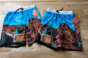 Wonder Nation Boys Swim Trunks Elastic Waist UPF 50+ Small (6-7) 2 PACK