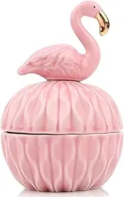 [TOMVAES] Flamingo Trinket Box,Cute Animals Ceramic Canister,Home Decorative Storage Jars,Jewelry Storage,Lid Jewelry Keepsake Jar,for Candy Coffee Tea Sugar Cookie Jewelry Wedding Birthday Party