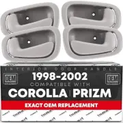 Interior Front/Rear Driver & Passenger Door Handle 4 4-Piece Set - Light Gray