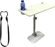 Foldable Car Seat Organizer Tray - Premium Car Table Tray with Cup Holder, Adjustable Height 85cm, Sedan Food Tray for Long Trips(Black/White, 2 Sizes)(White,60 * 30cm/2)