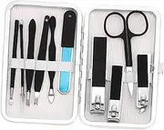 FRCOLOR 1set Portable Manicure Stainless Steel Travel Pedicure Tools Ergonomic Design for Hand Foot Care Compact Grooming Kit for Camping Travel Use