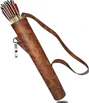 Leather PhobiaTraditional Archery Arrow Back Quiver Cow Genuine Leather Adjustable Strap Bag Fully Hand Crafted