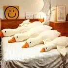 New 90cm Giant Fluffy White Goose Plush Animal Duck Plush Doll Toy Pillow Gift