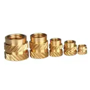 Easily Insertable Brass Threaded Inserts Pack of 10 for Users Convenience