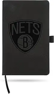 Rico Industries NBA Brooklyn Nets Black Jounral/Notepad 8.25" x 5.25"- Office Accessory