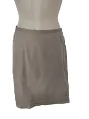 BNWT WOMENS WHITE STUFF UK 10 NEUTRAL LINEN HICCUP KNEE SUMMER SKIRT RRP £39.95