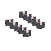 10PK 3/4" Compatible with Brother TZ242 TZe242 Red on White Label Tape P-Touch
