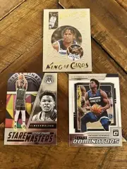 Anthony Edwards 3-Card Panini Insert Lot