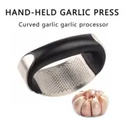 Manual Presser Ring Garlic Press Crusher Ginger Squeezer Masher Stainless Steel
