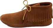 [Minnetonka] Men's Classic Fringe Boot,Softsole