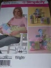 SIMPLICITY #4075 - BABY ACCESSORIES-CARRIER-BOTTLE WARMER-BLOCKS PATTERN FF