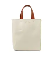 Marni Two Tone Museo Tote Bag One size Nude