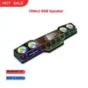 V18 10Wx2 RGB Speaker Bluetooth Hifi Lossless Sound Quality for PC Gaming