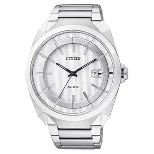 【CITIZEN 星辰】光動能直紋時尚男錶 不鏽鋼錶帶 防水50米(AW1010-57B)