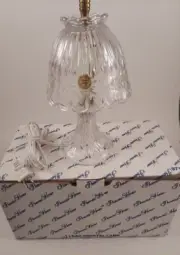 Vintage Princess House Mini Table Lamp Heritage Romance Lead Crystal # 971 New