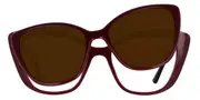 Cat Eye Clip-On TR90 Women’s Glasses Online Burgundy Size 52 - Lenses Included - Private Health Rebate - Blue Light Block - SmartBuy Collection