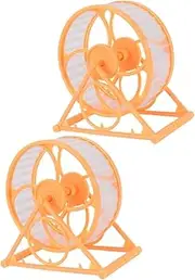 Generic 2Pcs Silent Hamster Running Wheel Mute Exercise Wheel for Hamsters Hedgehogs and Animals for Indoor Play and Fitness Activities