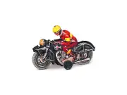 Wilesco Tin Toy 10588 Motorbike, black, Friction Motor, height 160 mm
