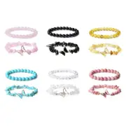 Delicate Crystal Beaded Butterfly Bracelet Ensembles Gift for Trendsetters