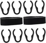 FUTUREORYY 10Pcs Mic Cable Clips Durable Microphone Cord Clamps Portable Holders for Mic Stands Easy Installation Compatible with Microphone Poles