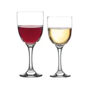 LAV 12 Piece Tokyo Wine Glasses Set - Vintage Glass Stemware Goblets - Red & White