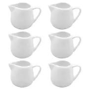 Set of 6 Ceramic Milk Frothing Pitchers 130ml/4.4oz Elegant Porcelain Creamer...