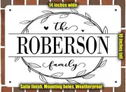 Roberson Family Decorative Metal Door or Wall Plaque (Style 1)