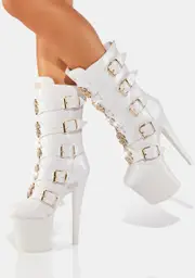 [XTRA by YRU] White VIP Platform Boots