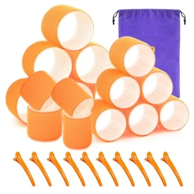 Self grip hair roller 16 pcs,Heatless hair curlers,Hair rollers with hair Clips