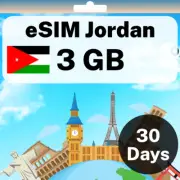 eSIM Jordan - 3 GB - 30 Days - Travel eSIM | QR code activation