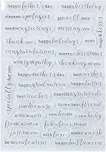 Kwan Crafts Word Happy father's day Mother's day happy birthday get well soon Clear Stamps for Card Making Decoration and DIY Scrapbooking