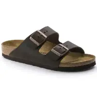 在飛比找環球Online優惠-【BIRKENSTOCK】Arizona 油感皮拖鞋 深褐色