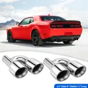 For 08-23 Dodge Challenger RT SRT SXT Dual Exhaust 2.5" Inlet Dual Exhaust Tip