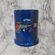 TDK Color Music CD-R 80 min 700MB Recordable Blank Discs 75 Pack New Sealed