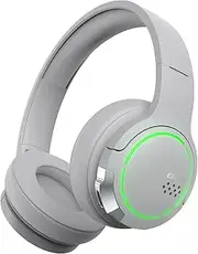 Edifier G2BT Gaming Headset Wireless Bluetooth 5.2 Over Ear Headphones with 40ms Low Latency Game Mode, Built-in Noise Cancelling Mic, RGB Light-Grey