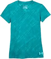 [Under Armour] Girls' UA Script Burnout V-Neck Small