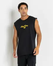 [Silent Theory] Silent Theory Men's Time The Sound Muscle Tank Top in Black Size XL XL Black
