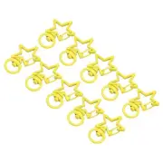 Swivel Clasps Snap Hook, Star Shape Lobster Claw Clasp for DIY Yellow, 24Pcs