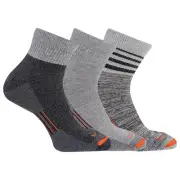 Unisex-Adult Merino Wool Work Socks - 3 Pairs Large-X-Large Ankle - Light Gray