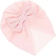[SWOOMEY] Newborn Girl Hat with Bowknot Design Bonnet for Daily Wear Special Occasions Comfortable Easy to Wear for Photoshoots Turban Hat Pink