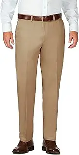 [Haggar] Mens Hidden Expandable Waist Non Iron Flat Front Pants
