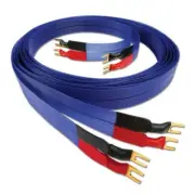 Blue Speaker Cable Silver-plated OFC Loudspeaker Wire Flat Hifi Audio Cable